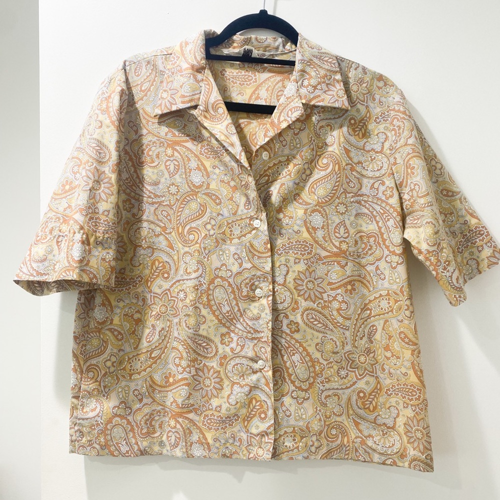 Vintage 70s Paisley Button-Up Shirt